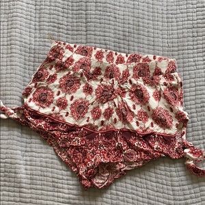 LA Hearts Patterned Shorts Side Ties XS